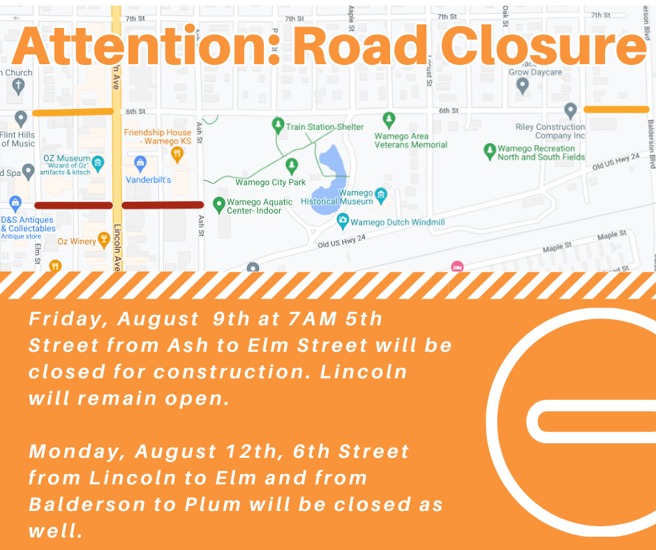 Road Closures 8/9/2024 - News Image